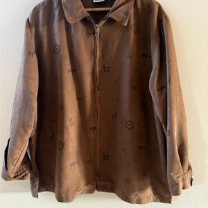 Chico's Brown Graphic women’s light western Jacket